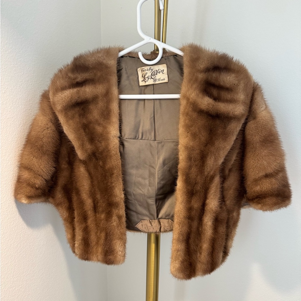 Elegant Brown Fur Shawl